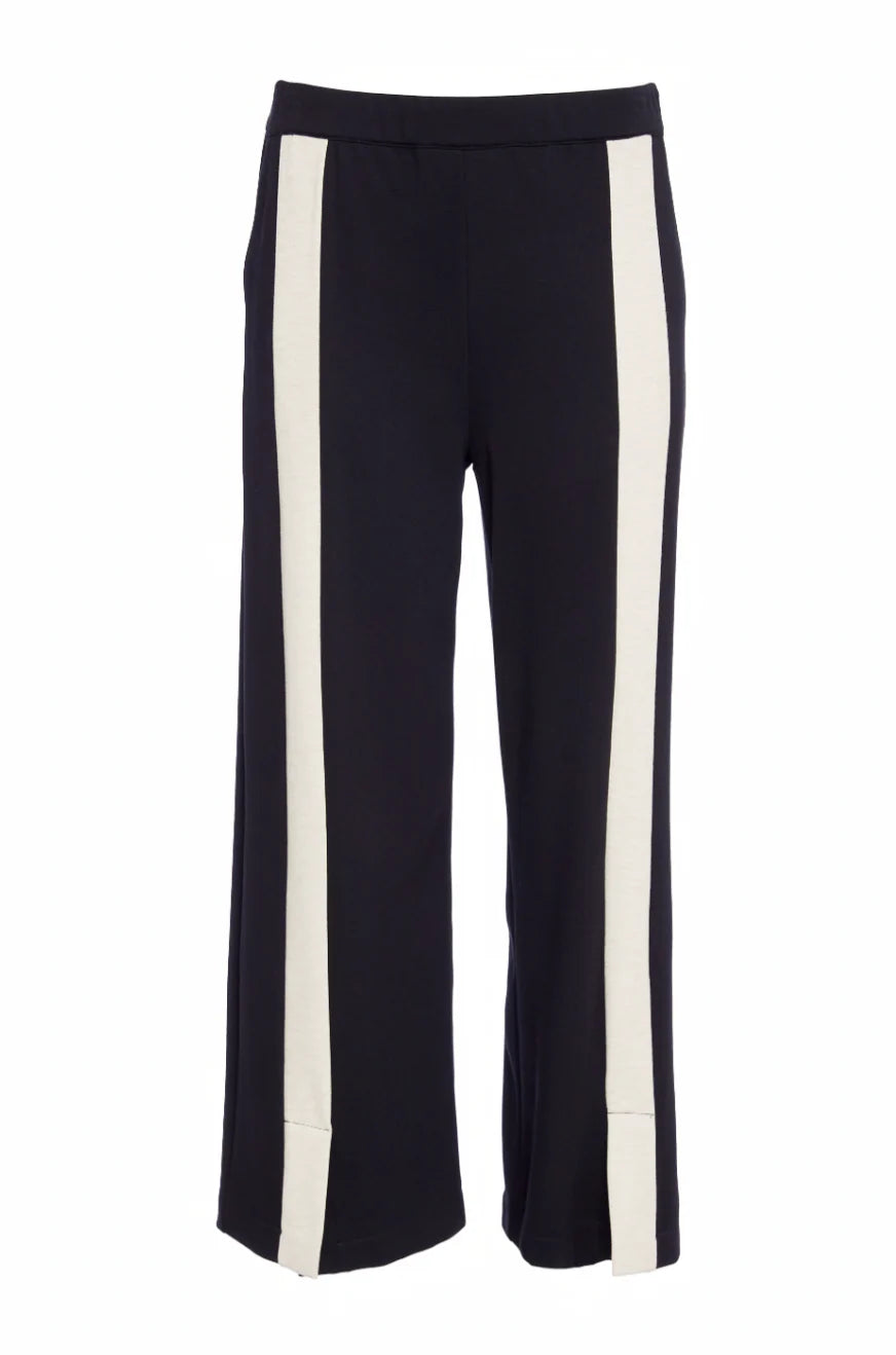 Naya Black Wide Leg Trouser with Contrast Panel