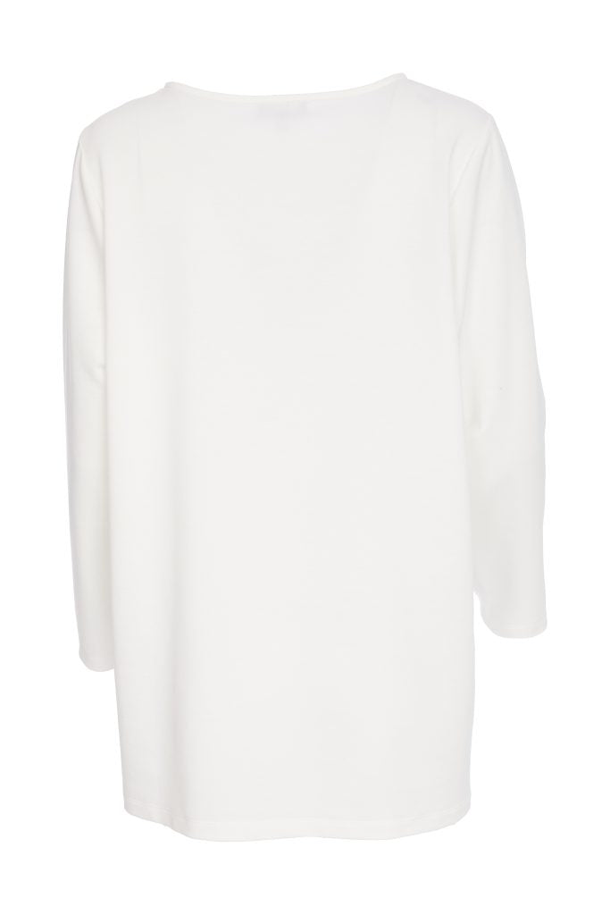 Ora Round Neck Placement Print Top