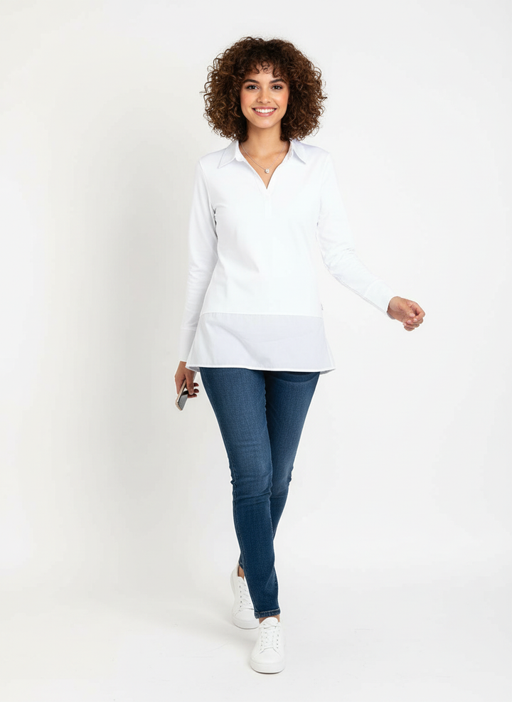 Decollage Peggy White Tunic Shirt