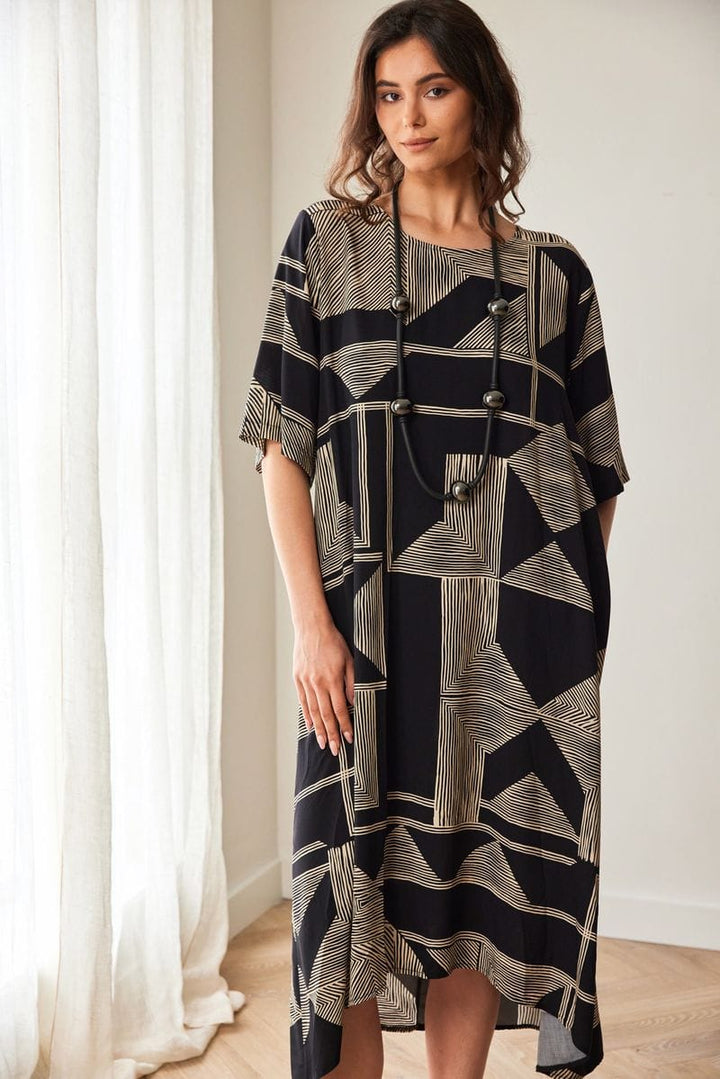 Peruzzi Geometric Print Dress