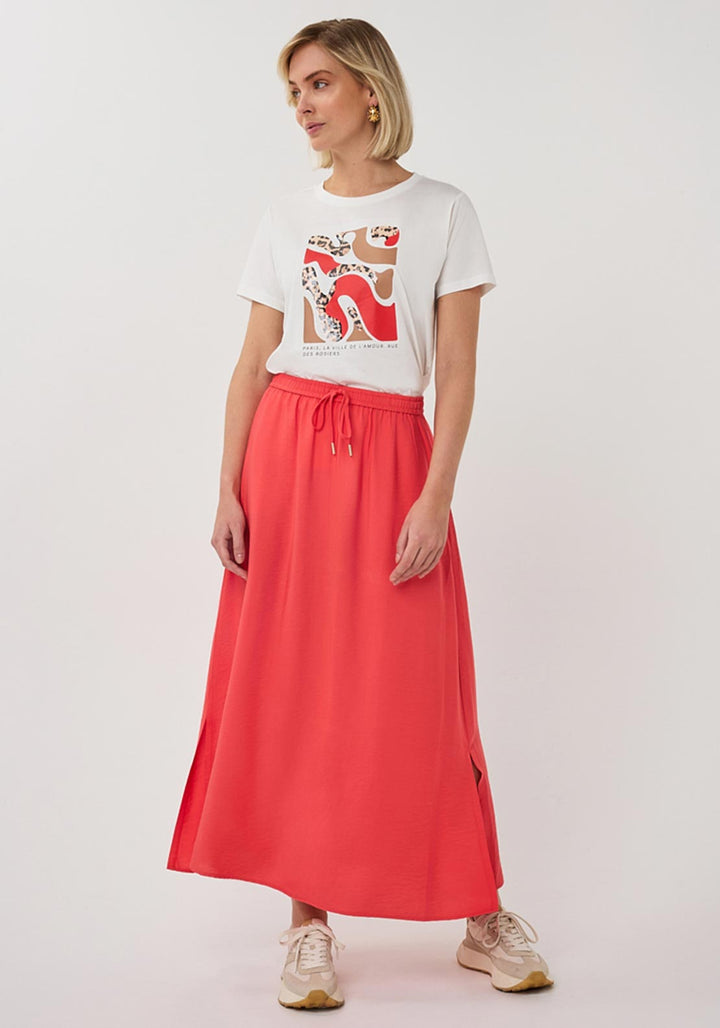 Esqualo Off White 'Paris' Printed Top