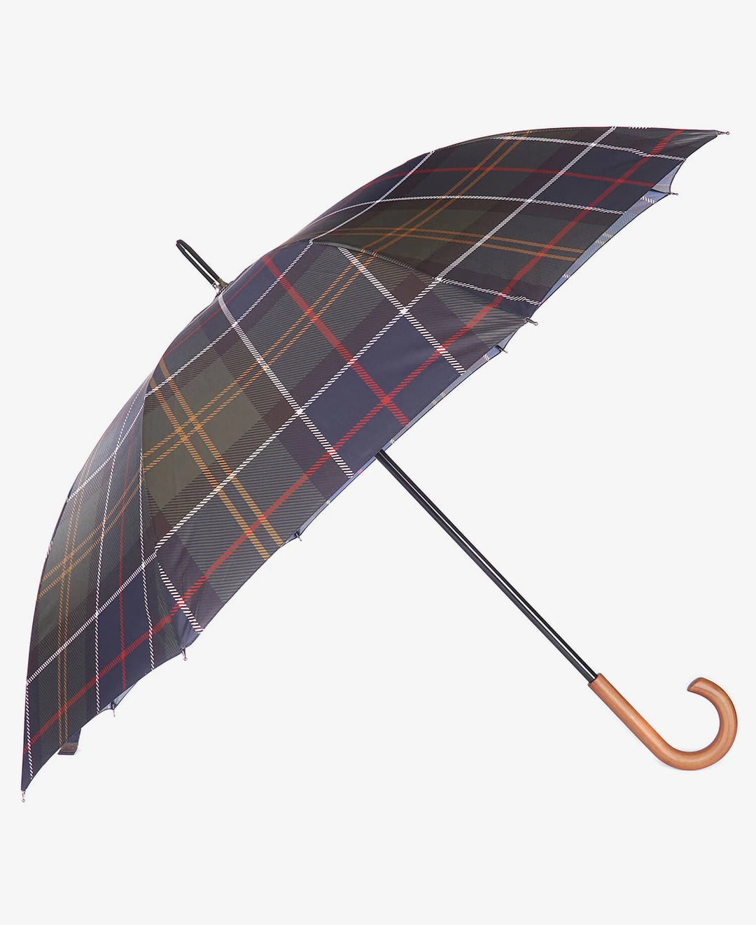 Barbour Tartan Full Length Umbrella, Navy Tartan