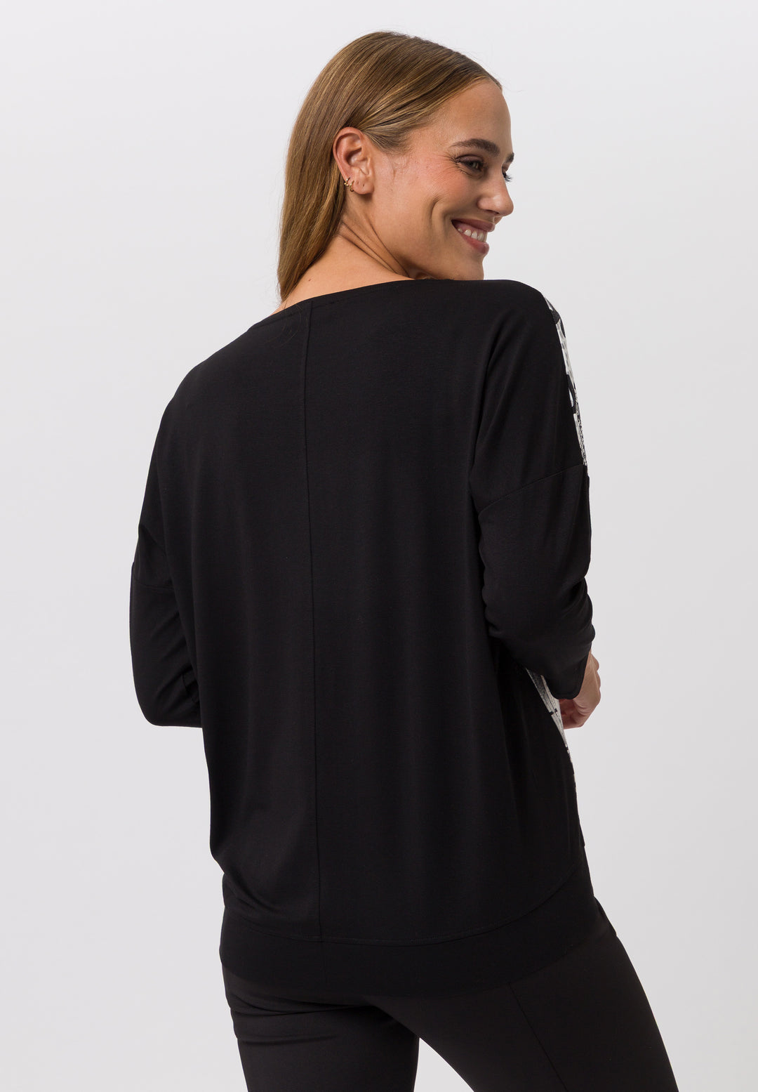Tuzzi 3/4 Sleeve T-Shirt Ebony/Ivory