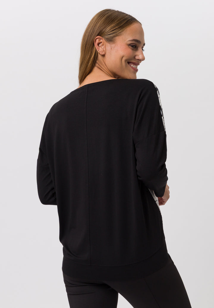 Tuzzi 3/4 Sleeve T-Shirt Ebony/Ivory