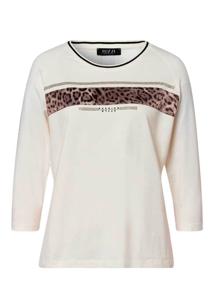 Tuzzi 3/4 Sleeve T-Shirt Ecru
