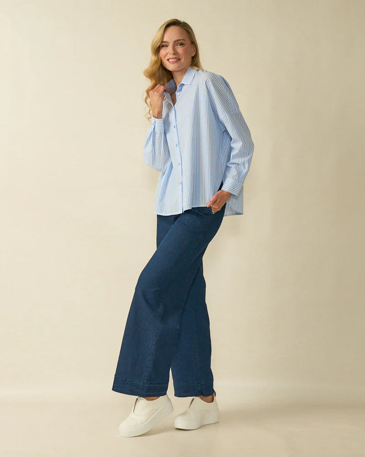 Decollage Striped Deck Blouse