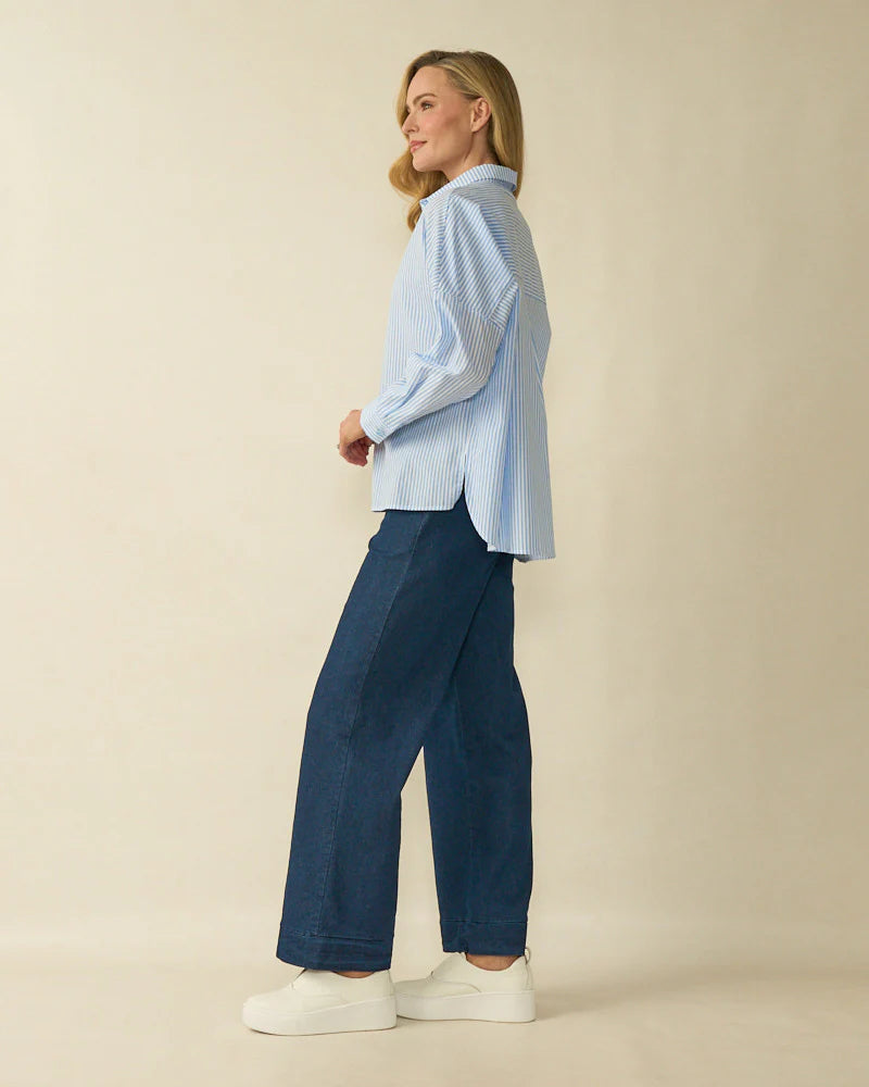 Decollage Striped Deck Blouse