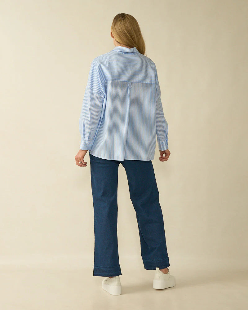 Decollage Striped Deck Blouse