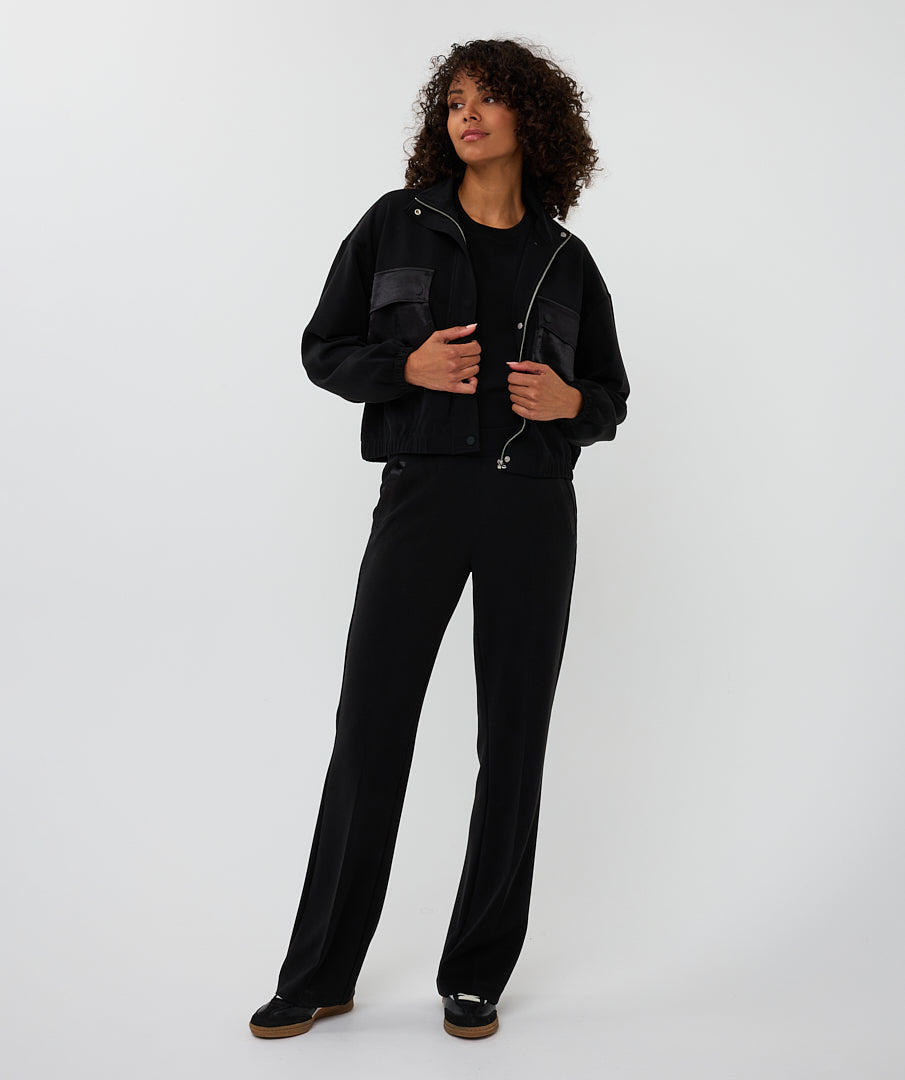EsQualo Black Cardigan Bomber Modal