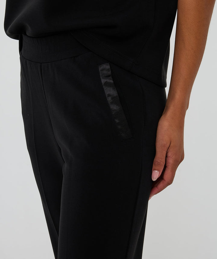 EsQualo Black Trousers Wide Modal