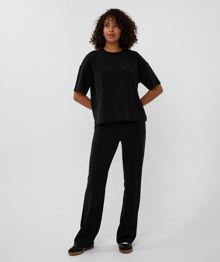 EsQualo Black Trousers Wide Modal