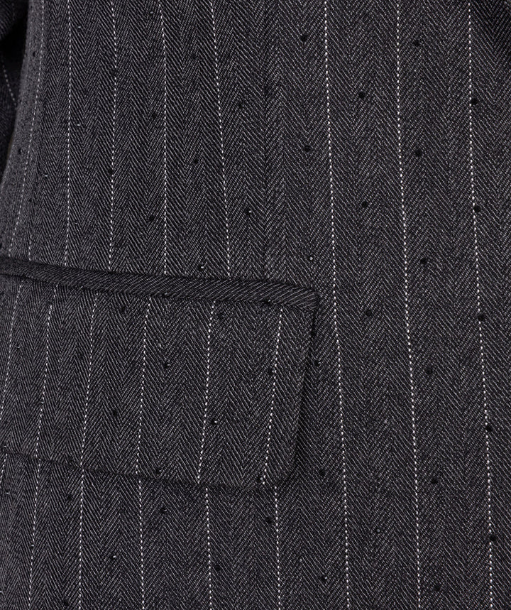 EsQualo Dark Grey Blazer Stripe with Studs