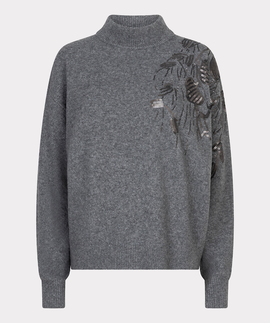 EsQualo Dark Grey Sequin Sweater