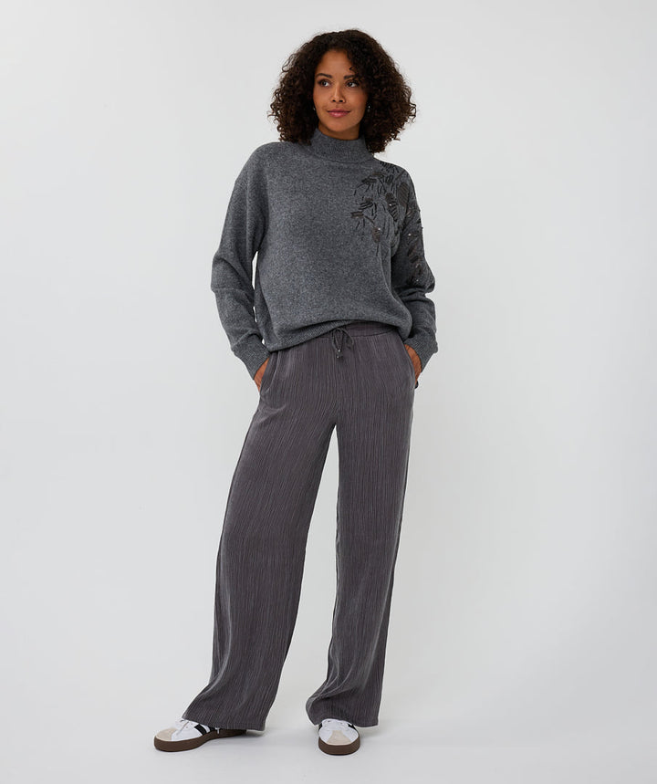 EsQualo Dark Grey Sequin Sweater