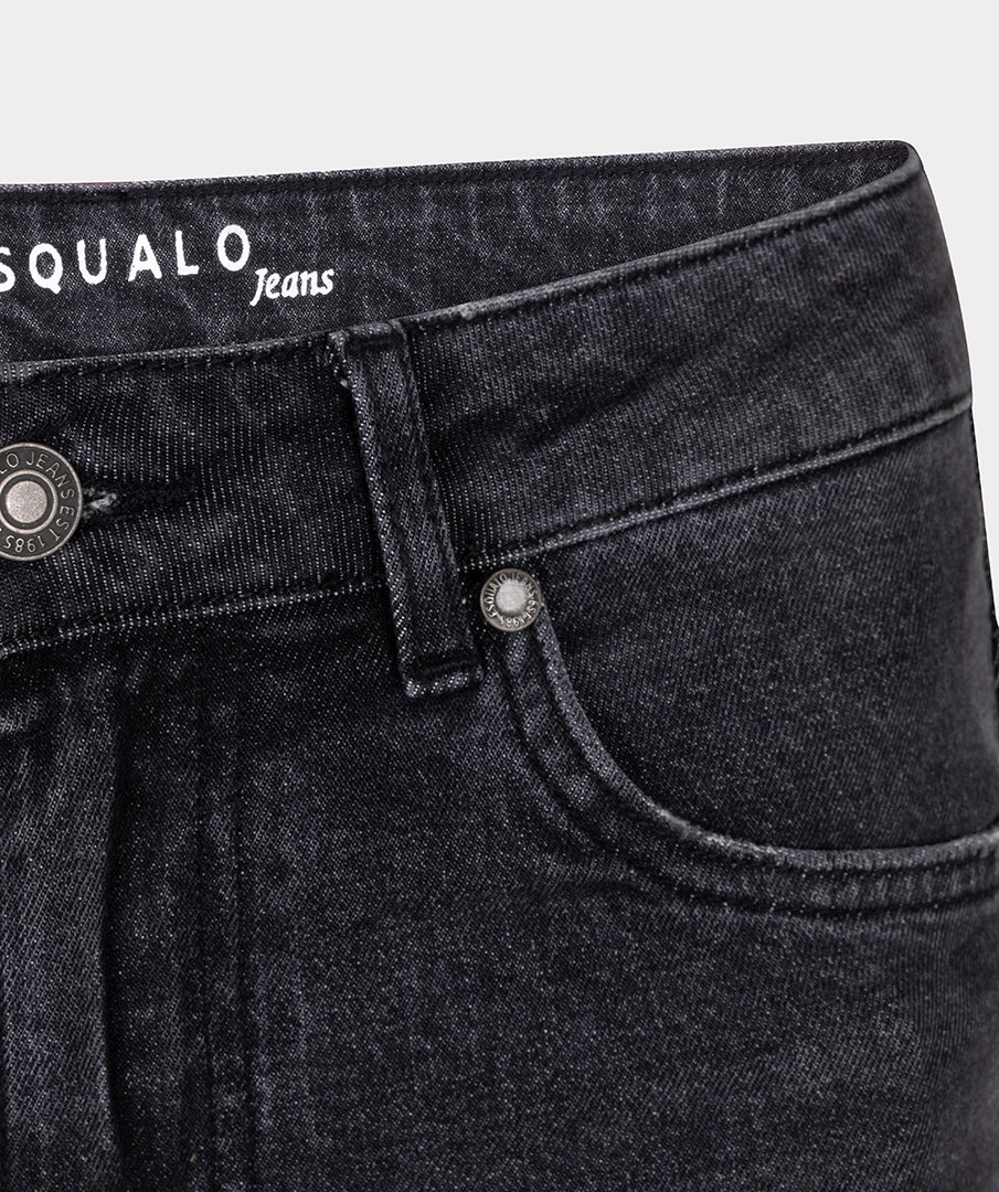 EsQualo Dark Grey Straight Fit Jeans