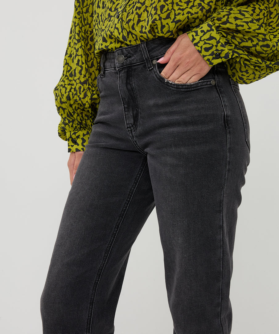 EsQualo Dark Grey Straight Fit Jeans