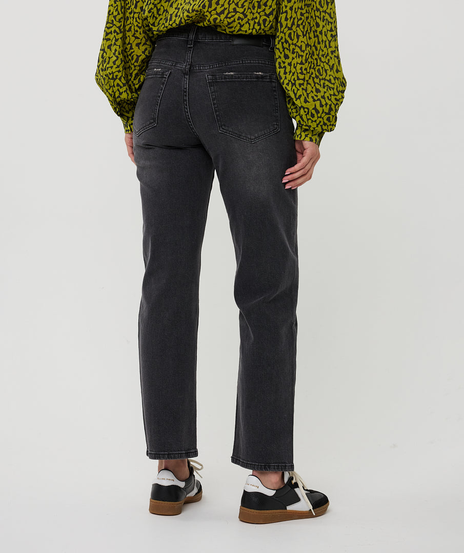 EsQualo Dark Grey Straight Fit Jeans