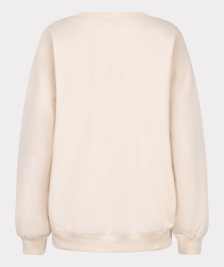 EsQualo Ecru Embossed Sweater