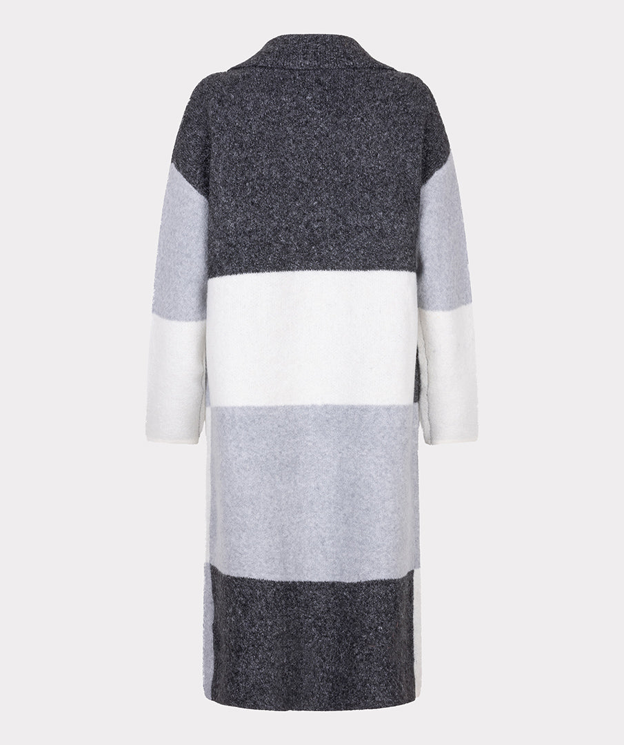 EsQualo Grey Blocks Long Cardigan