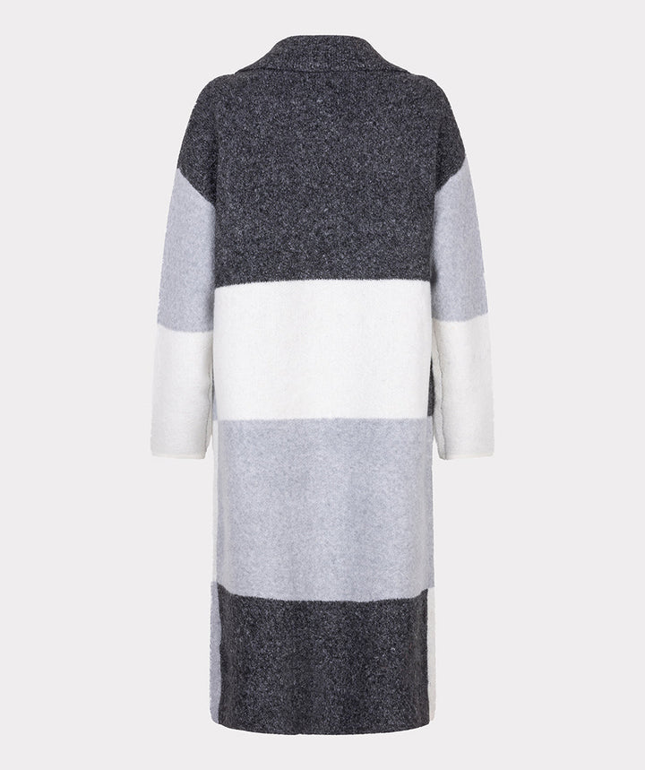 EsQualo Grey Blocks Long Cardigan