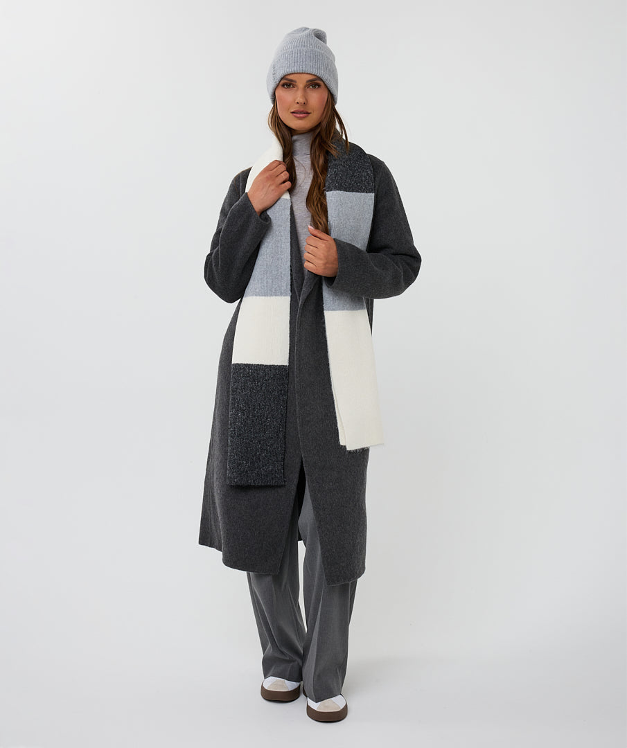 EsQualo Grey Blocks Scarf
