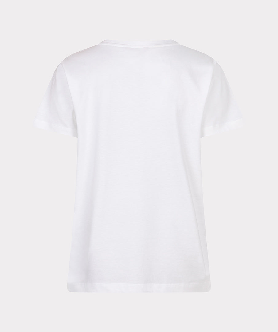 EsQualo Off White Curly Print Top
