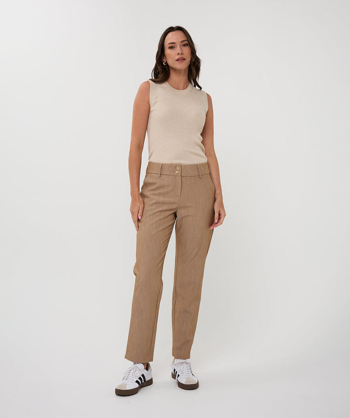 EsQualo Sand Chino Stretch Trousers
