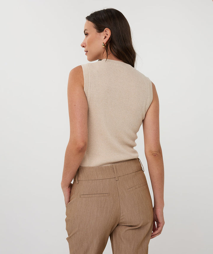 EsQualo Sand Chino Stretch Trousers