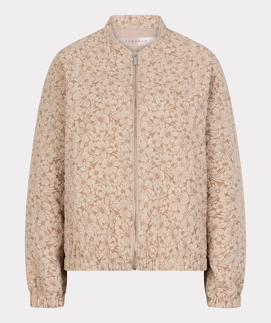 EsQualo Sand Flower Bomber Jacket