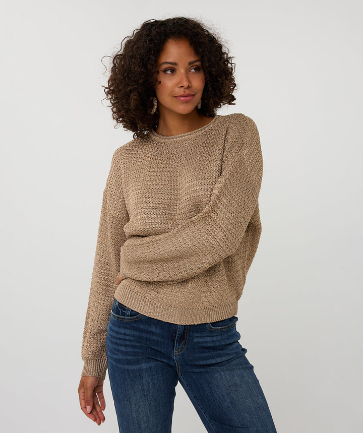 EsQualo Sand Oversized Sweater