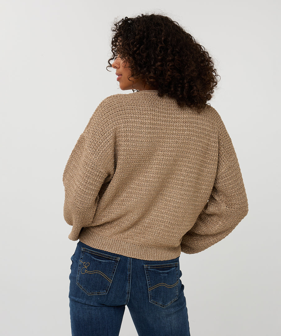 EsQualo Sand Oversized Sweater