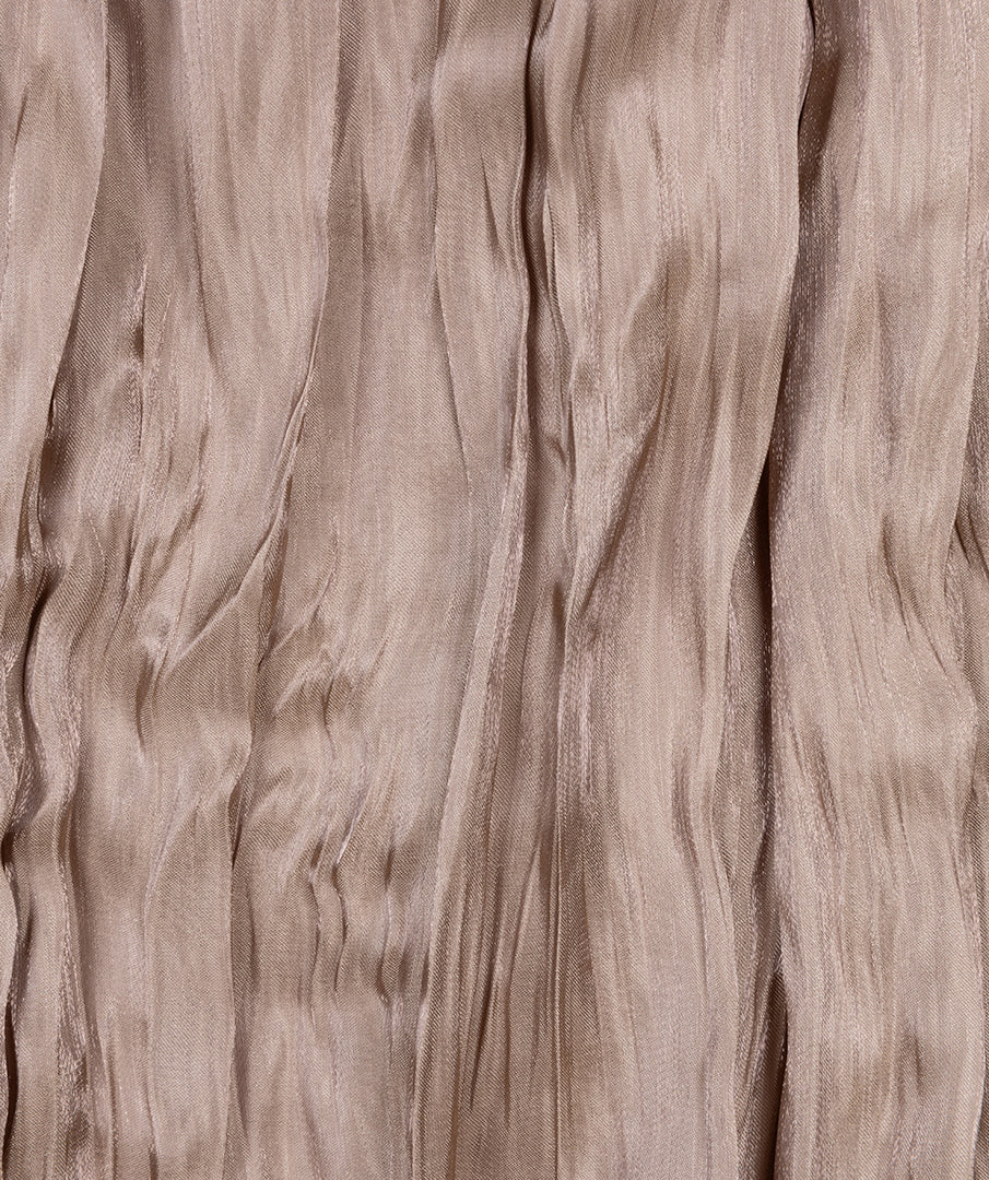 EsQualo Taupe Pleated Skirt - 'Plisse Changeant'