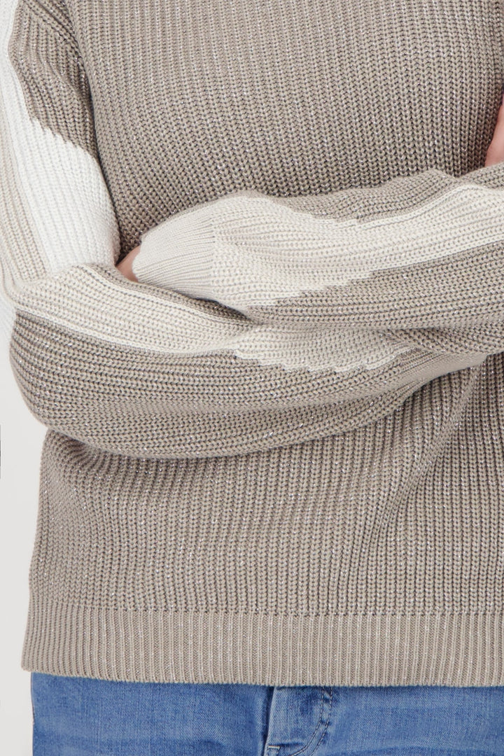 Monari 'Greige' Knitted Jumper