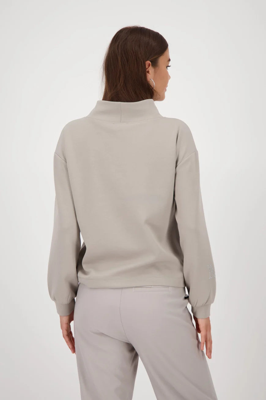 Monari 'Greige' Sweatshirt with Decorative Detail