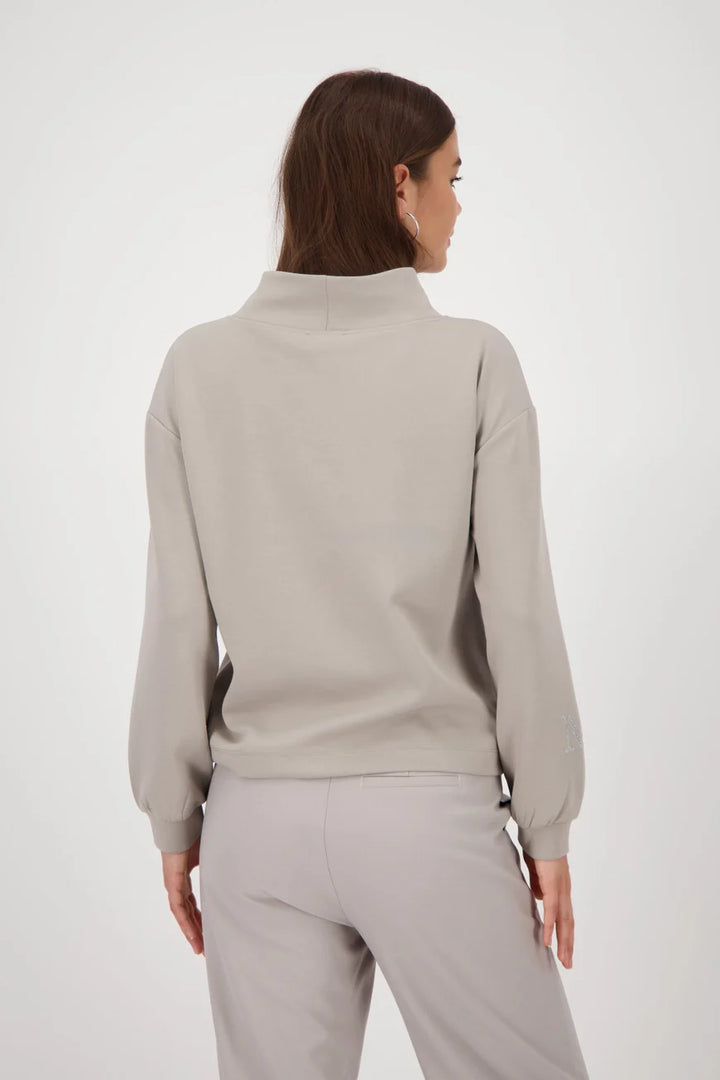 Monari 'Greige' Sweatshirt with Decorative Detail