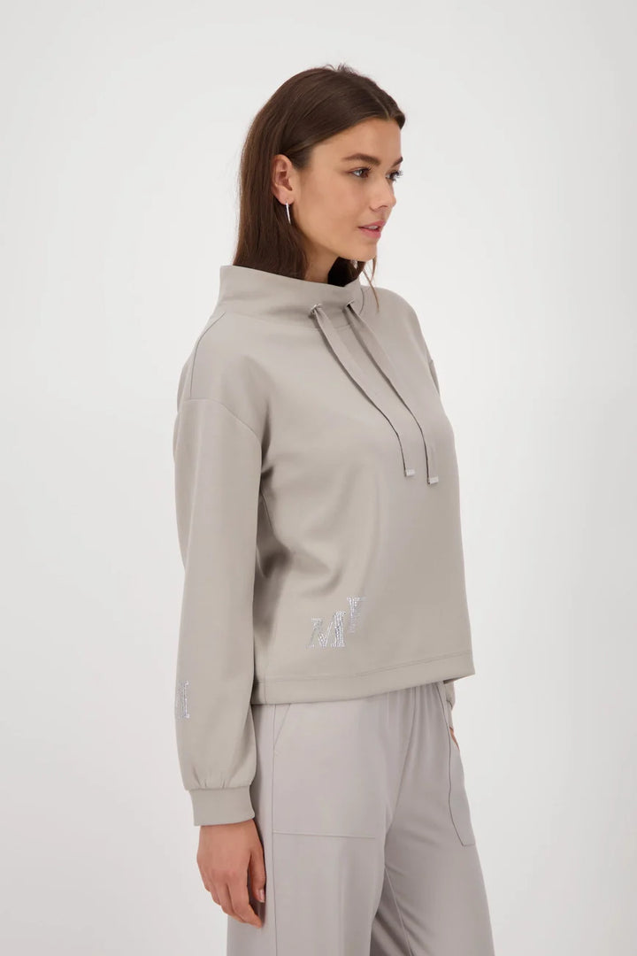 Monari 'Greige' Sweatshirt with Decorative Detail