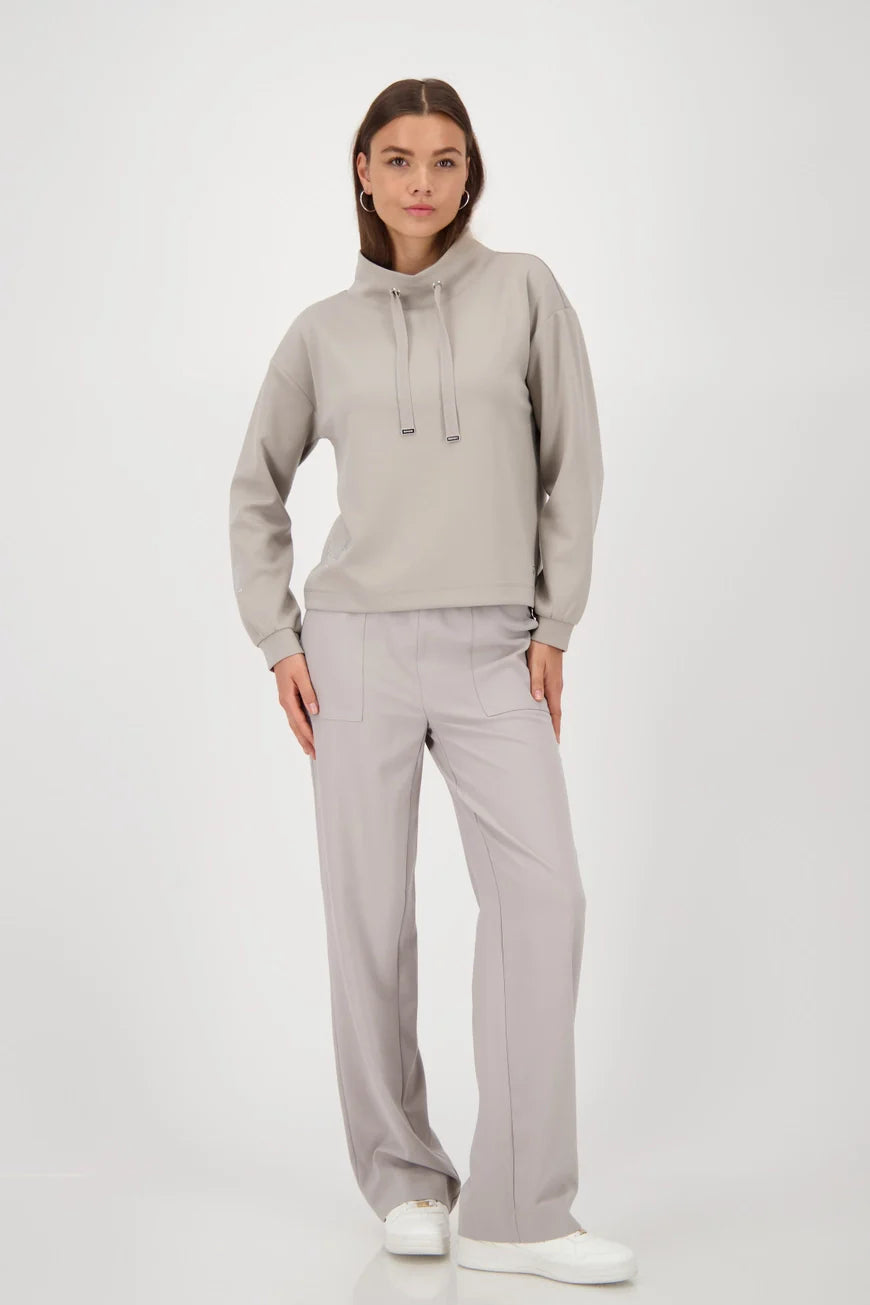 Monari 'Greige' Sweatshirt with Decorative Detail