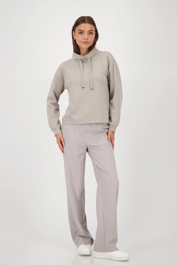 Monari 'Greige' Sweatshirt with Decorative Detail