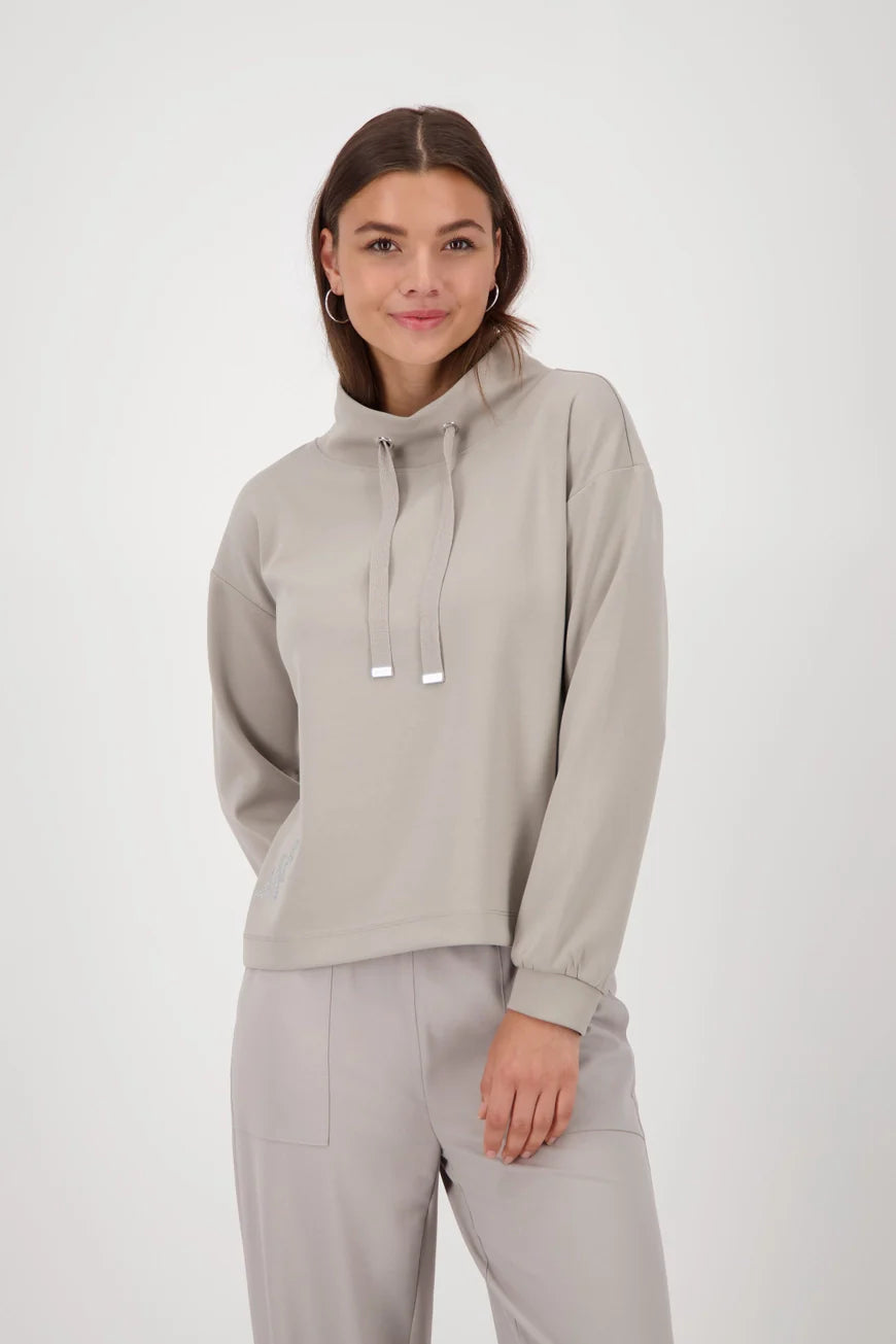 Monari 'Greige' Sweatshirt with Decorative Detail