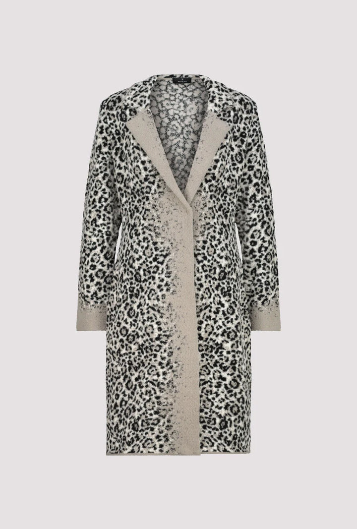 Monari Leopard Pattern Knitted Coat