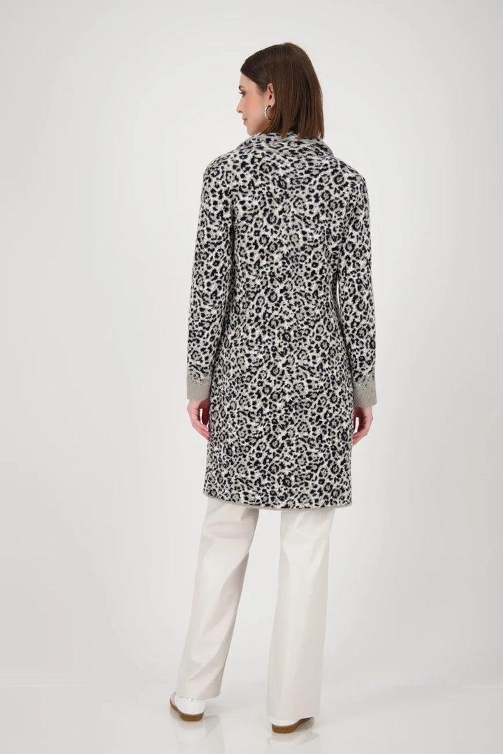 Monari Leopard Pattern Knitted Coat