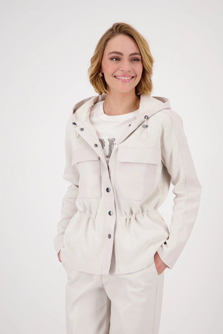 Monari Oat Milk Jacket with Hood