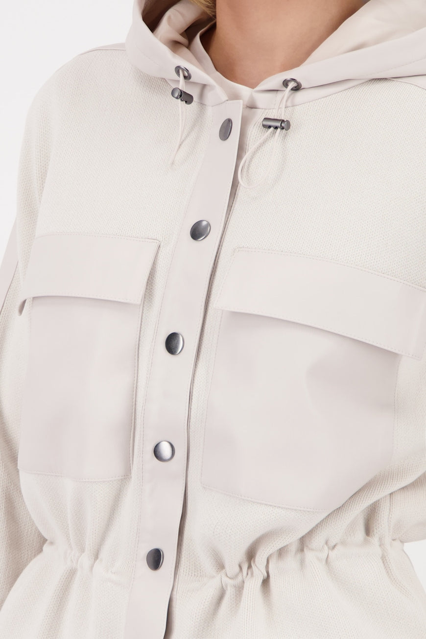 Monari Oat Milk Jacket with Hood