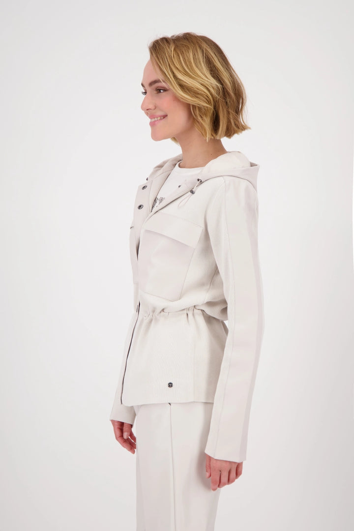 Monari Oat Milk Jacket with Hood