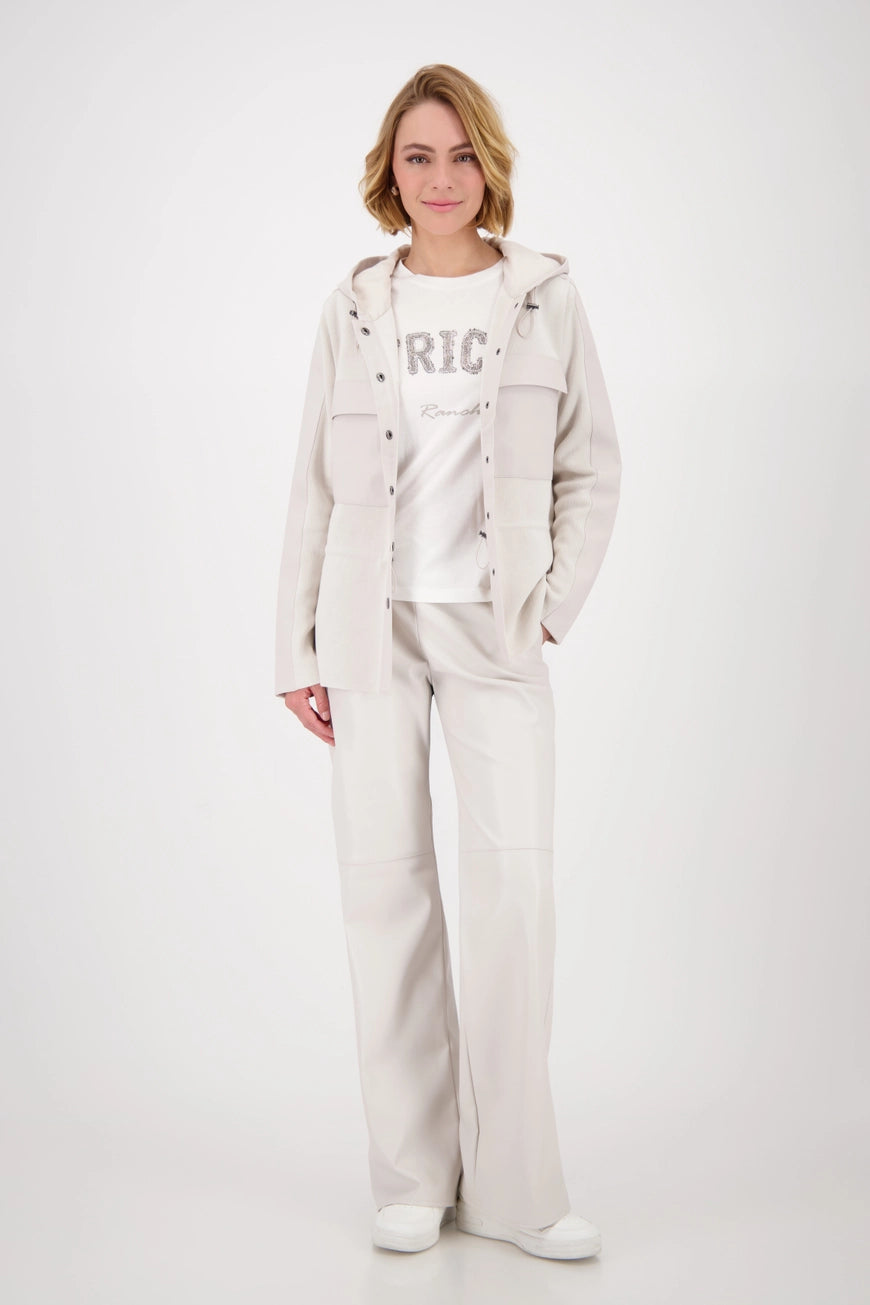 Monari Oat Milk Jacket with Hood