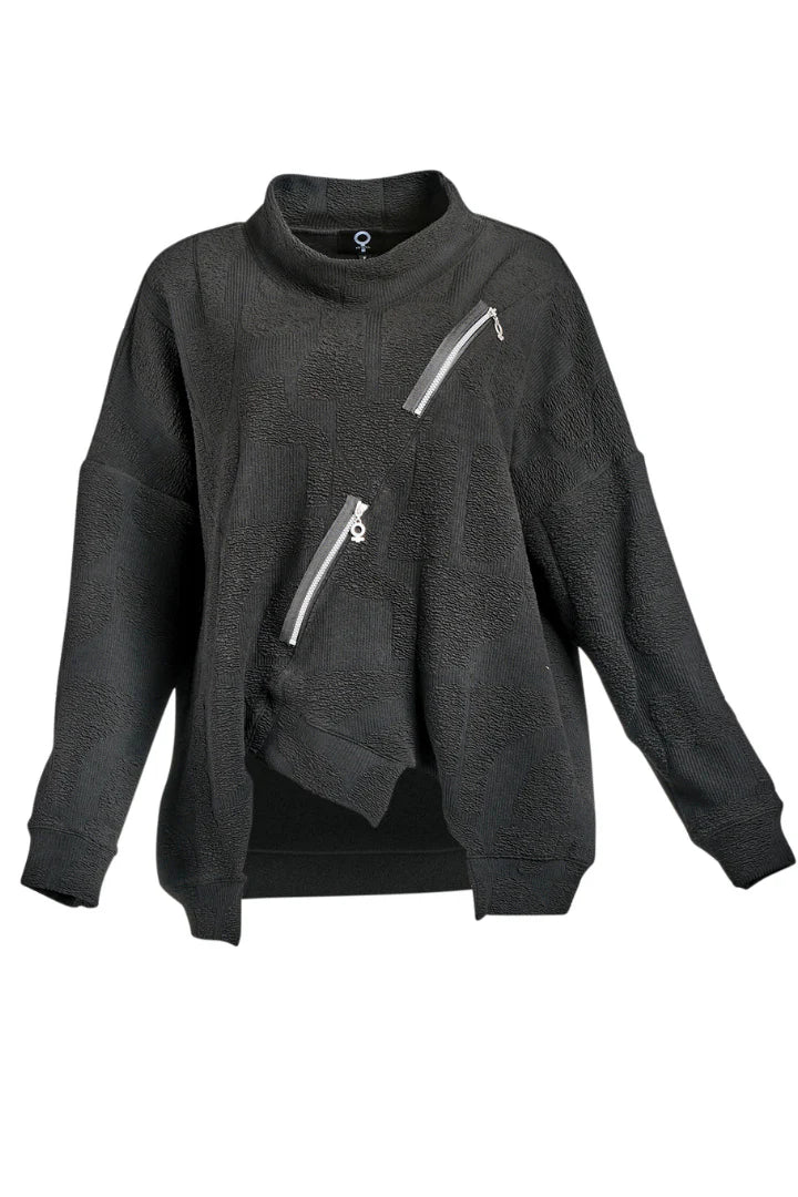 My Soul Double Zip Jumper Black