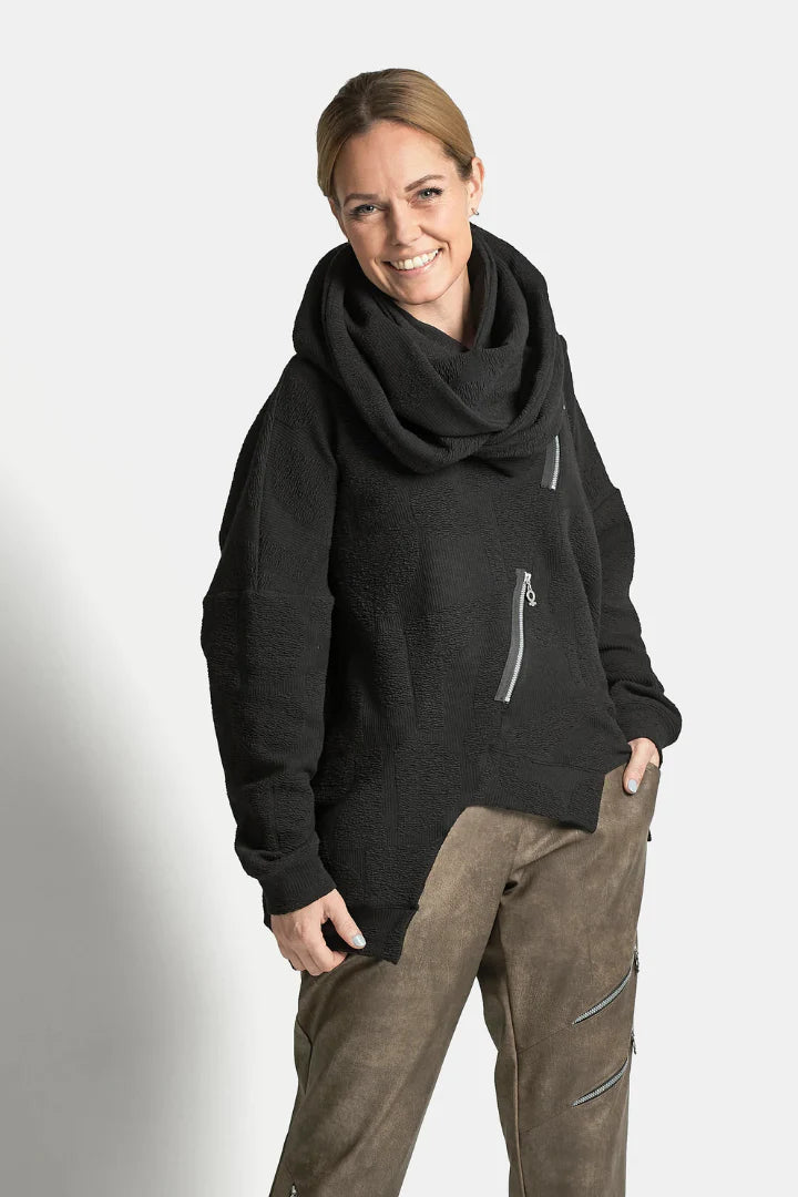 My Soul Double Zip Jumper Black