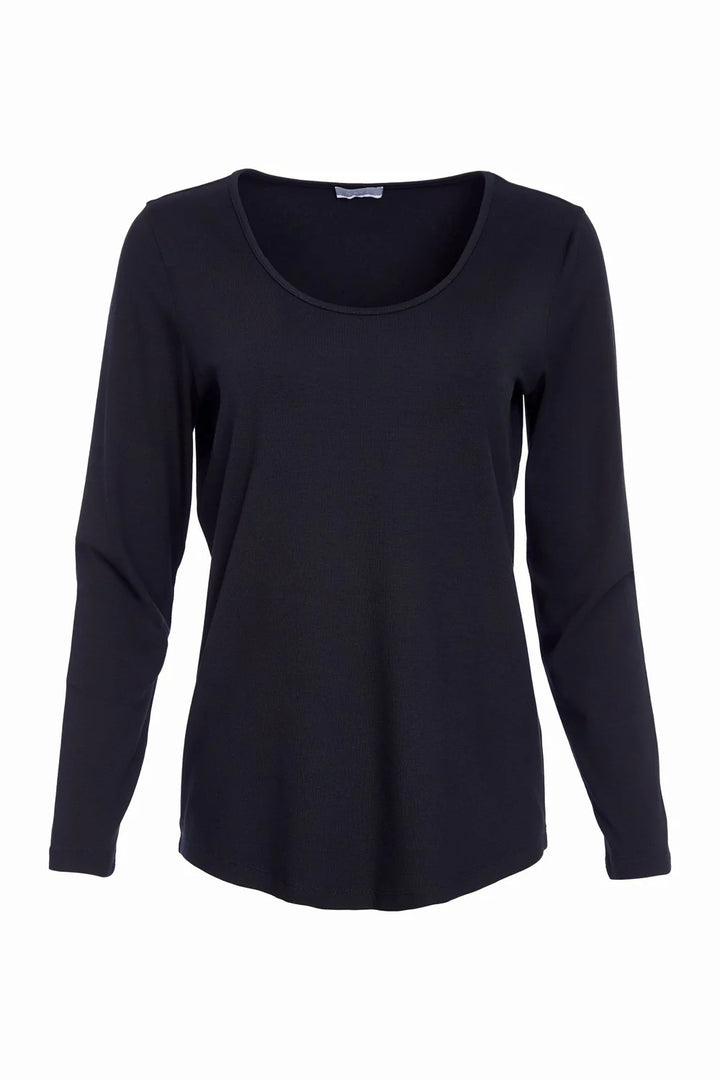 Naya Black Jersey Long Sleeve Top
