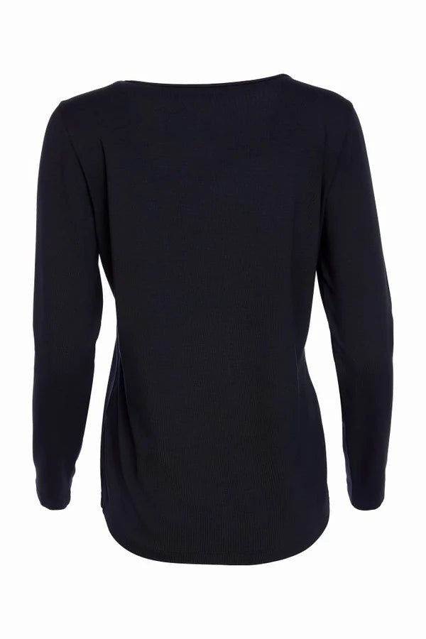Naya Black Jersey Long Sleeve Top