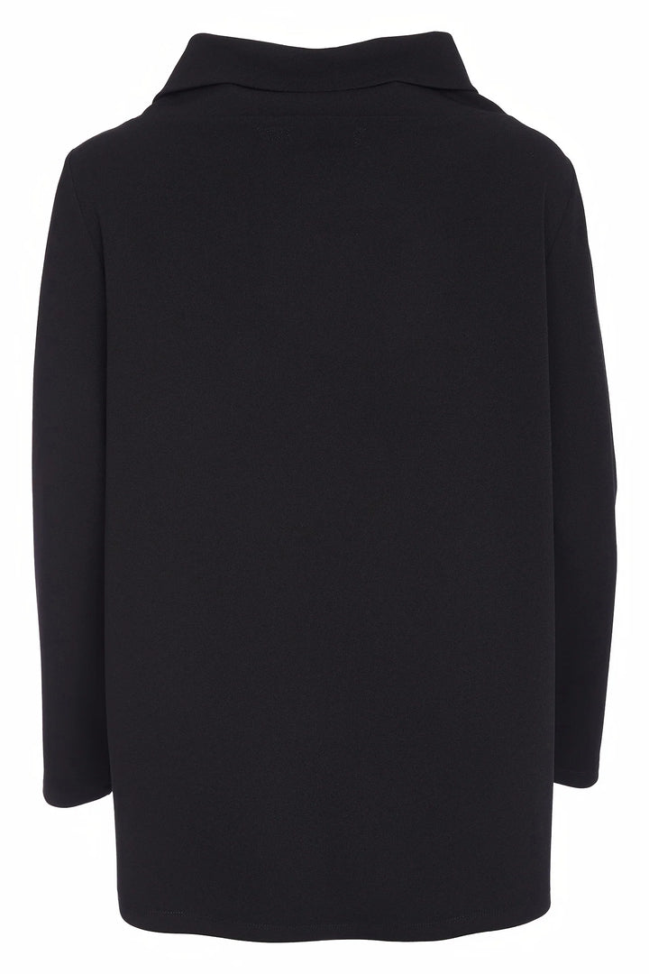 Ora Roll Collar Top with Beaded Panel Detail